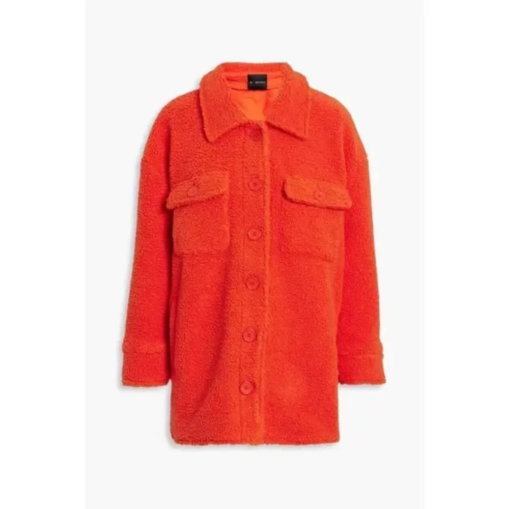 Muubaa NWT Faux Shearling Coat in Coral Orange Size 6 (UK 10) $367 - Picture 2 of 9